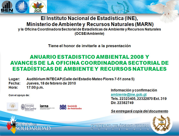 Invitación Anuario Estadístico Ambiental 2008