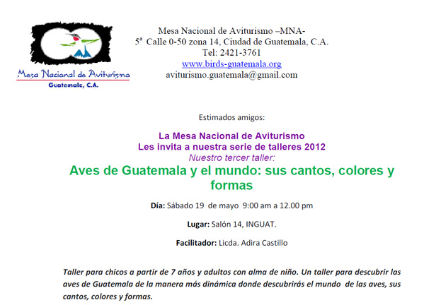 Taller sobre aves